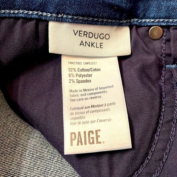 PAGE Verdugo Transcend Vintage Ankle Mid Rise Ultra Skinny Jeans - Picture 6 of 7